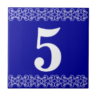 Azulejos número victoriano azul