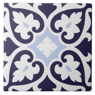 Azulejos portugueses Clásico índigo azul y blanco