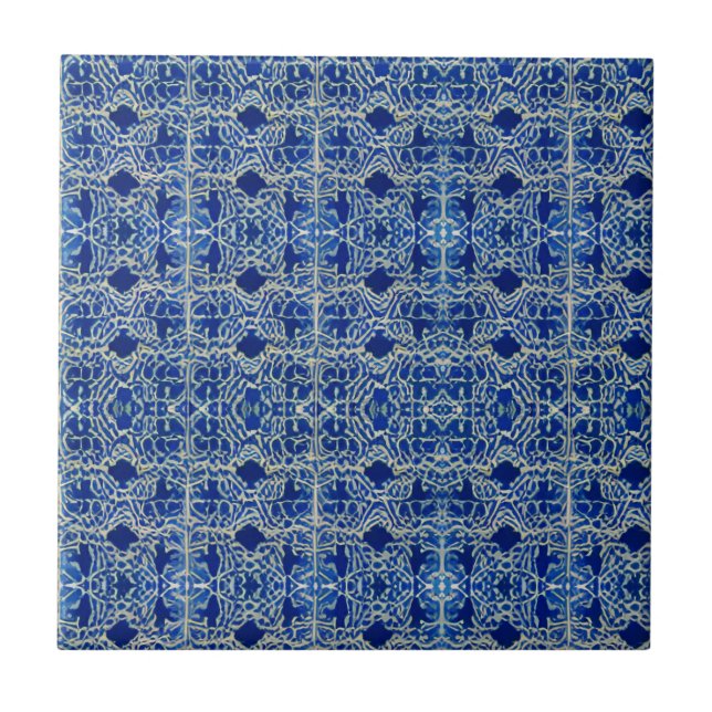 Azulejos portugueses índigo (Frente)