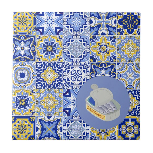 Azulejos portugueses y sardinas (Frente)