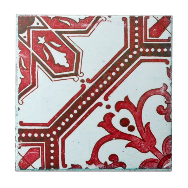 Azulejos rojo portugués Repro (Frente)
