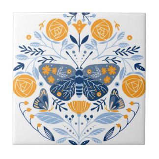 azulejos suecos diseño floral moderno