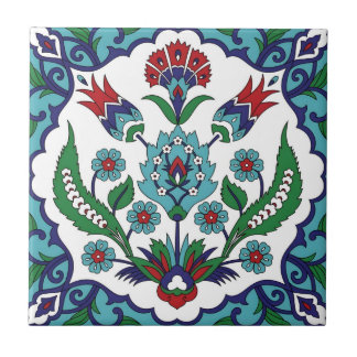 azulejos suecos flor azul rojo