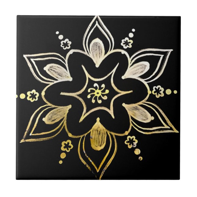 azulejos suecos flores amarillas modernas (Frente)