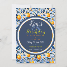 Azulejos Temáticos de Cítricos Chic con Invitación