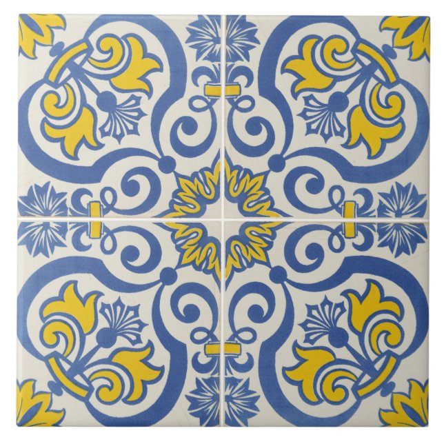 Azulejos tradicionales portugueses esmaltados  (Frente)