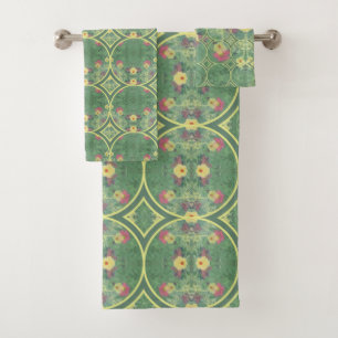 Azulejos verdes florales