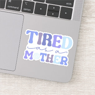 Azulejos y morados como madre Pegatina de vinilo