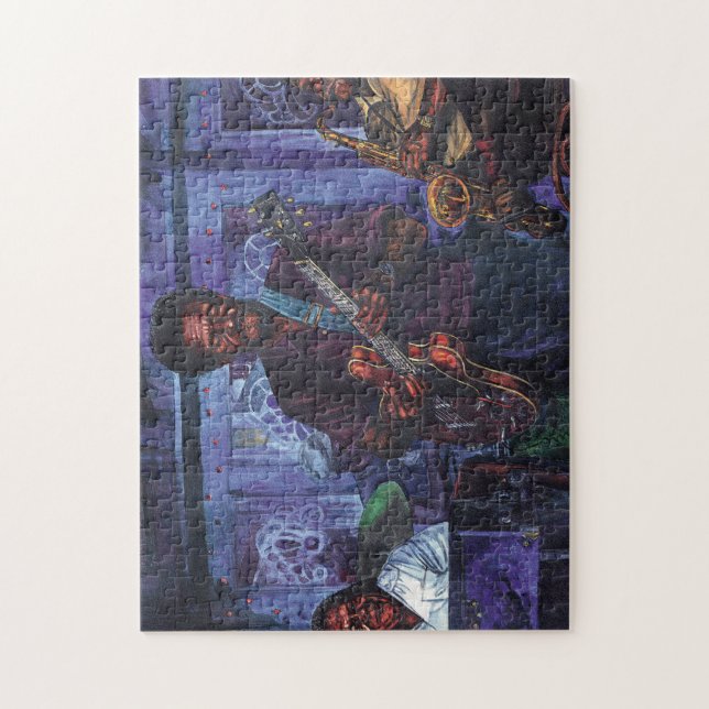 Azules en el rompecabezas de Lou (Vertical)