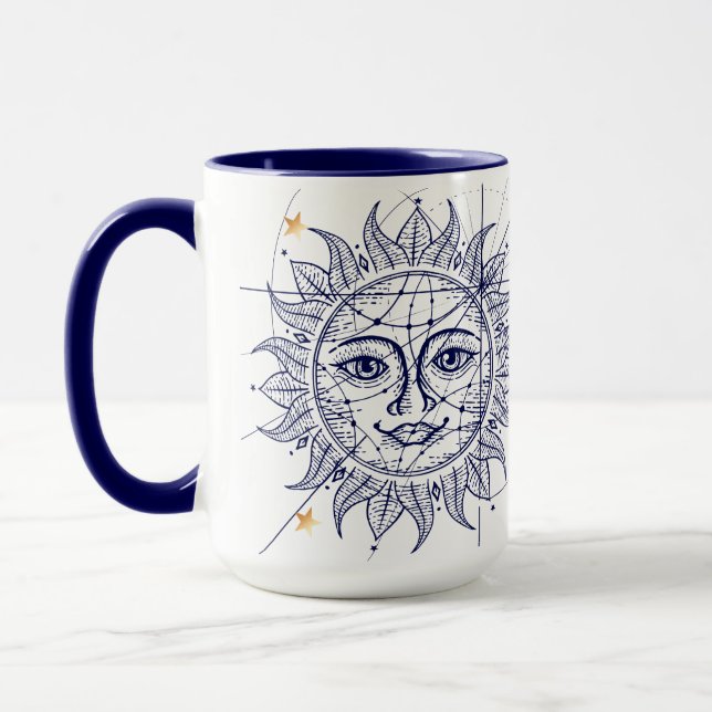 Azules marinos de Sun y taza celestiales de la (Izquierda)