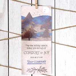 Azules, turquesas, tarjetas de Navidades de empres