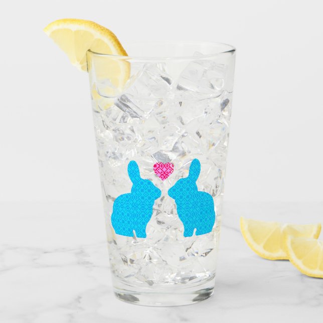 Azules y corazón rosado (Anverso (hielo))