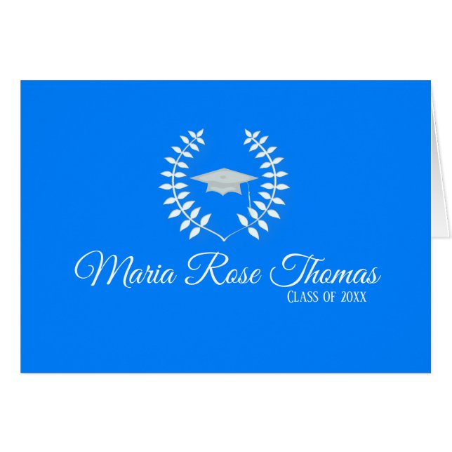 Azure Grad Nota de agradecimiento (4,25" x 5,5"), (Anverso (Horizontal))