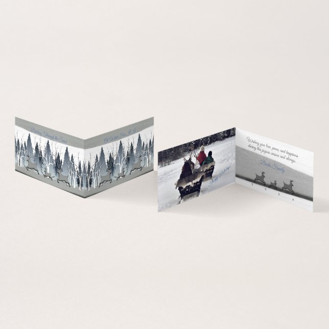 Azure Winter Marvels Tarjeta de libro plegado (Interior y exterior)
