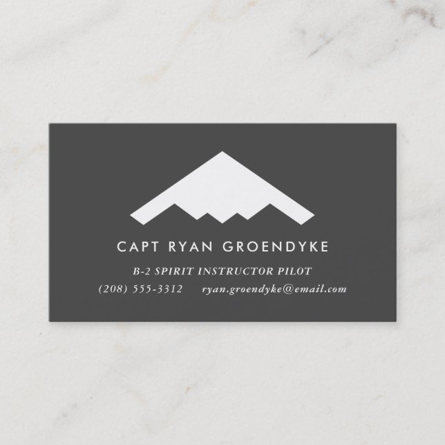 B-2 Tarjeta de visita profesional Spirit Bomber (Anverso)