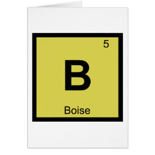 B - Boise Idaho Química Símbolo de la Tabla Periód