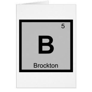 B - Brockton Massachusetts Símbolo de Química Ciud