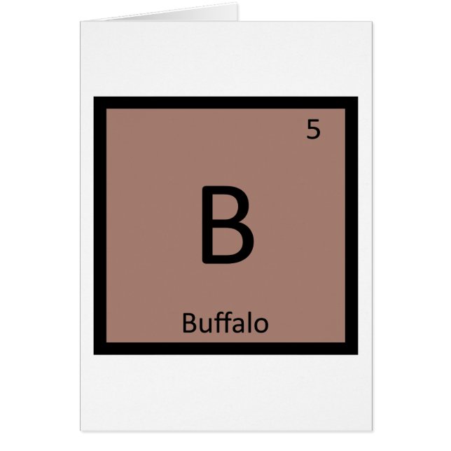 B - Búfalo Símbolo Químico de Búfalo (Frente)