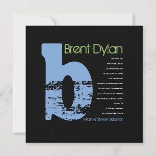 B Colección inicial Bar Bat Mitzvah Invitación