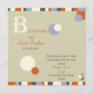 B es para Baby - Boy Baby Shower Invitación