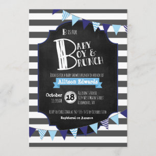 B es para Baby, Boy & Brunch Shower Invitación