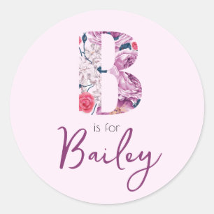B es para Bailey Pegatinas revelan nombre de bebé