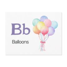 B es para globos - Tarjeta Flash Alphabet
