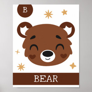 B es para Oso, Guardería, Dormitorio, Arte de Pare
