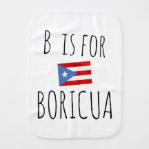 B es para Toalla para Bebé Boricua | Puerto Rico