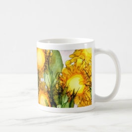 B está para la taza de cobre amarillo del arte del