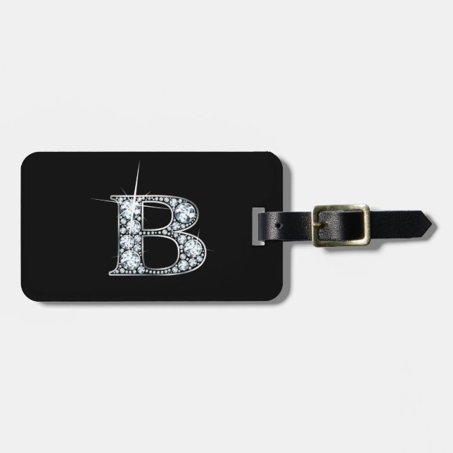B Etiqueta de portaequipajes "Diamond Bling" (Frente Horizontal)