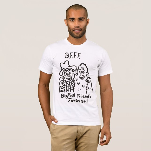 B.F.F.F. Del pie de los amigos camiseta grande (Anverso completo)