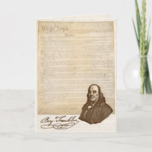 B. Franklin: Liberty & Country - Tarjeta de felici