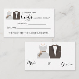 B & G Cuántas tarjetas de juego Corks Bridal Showe