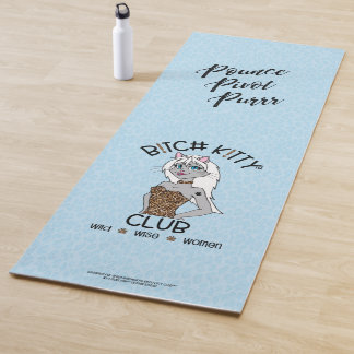 B K!TTY CLUB Chica Blue Leopard Yoga Mat