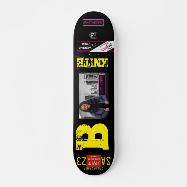 B KNITE SKATEBOARD / JMT USA Skateboard, 73" Deck (Anverso )