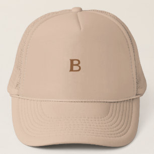 B Letra impresa Monograma sombrero de camión inici