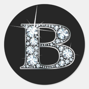 B Pegatina de impresión "Diamond Bling"