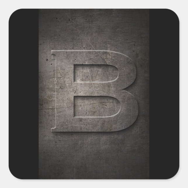 B Pegatinas Metalizado en monogramas (Anverso)