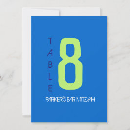 B Tarjeta de asiento inicial de mesa de bar Bat Mi