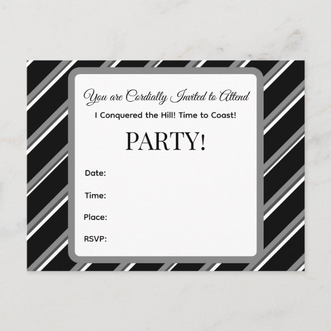 ¡B&W conquistó la colina! Invitación a la fiesta D (Anverso)