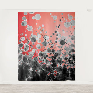 B&W Spots2 Red - Tapiz