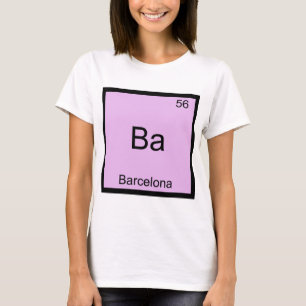 Ba - Barcelona Camiseta divertida con símbolo de e