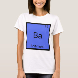 Ba - Camiseta del símbolo del elemento químico de