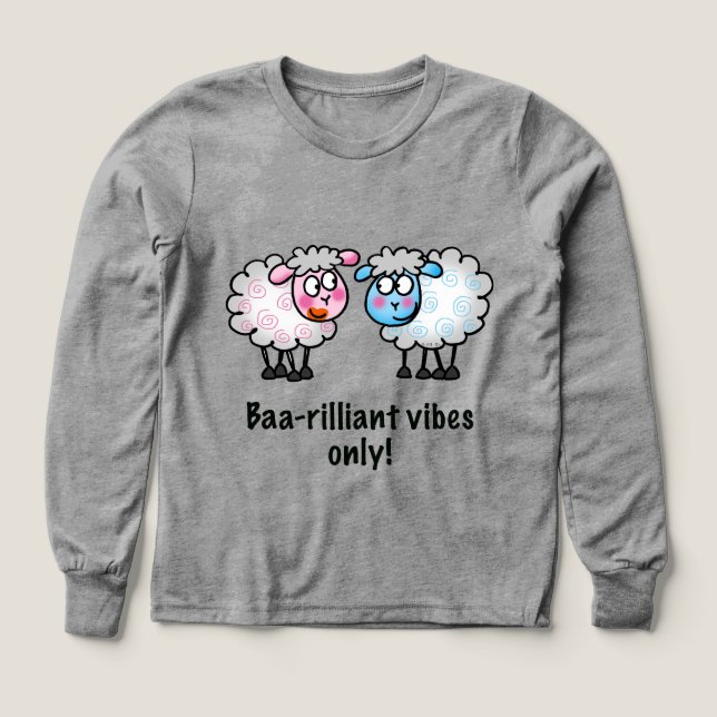 Baa-rilliant - Cute Cartoon Sheep Pair (Diseño frontal)