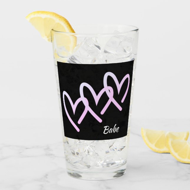 Babe Triple Glass Tumbler (Anverso (hielo))