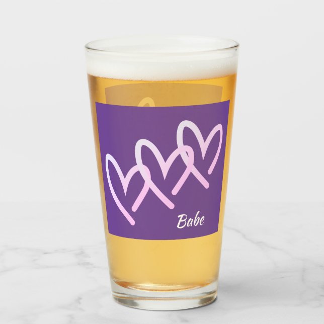 Babe Triple Purple Heart Tumbler (Reverso (lleno))