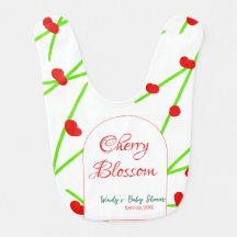 Arch shape cherry blossom red green baby shower na