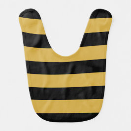 Babero Bandas de oro y negro elegante Baby Bib