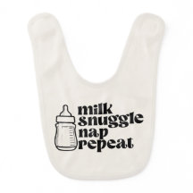 Bib de bebé Leche Acurrucar Siesta Repetir